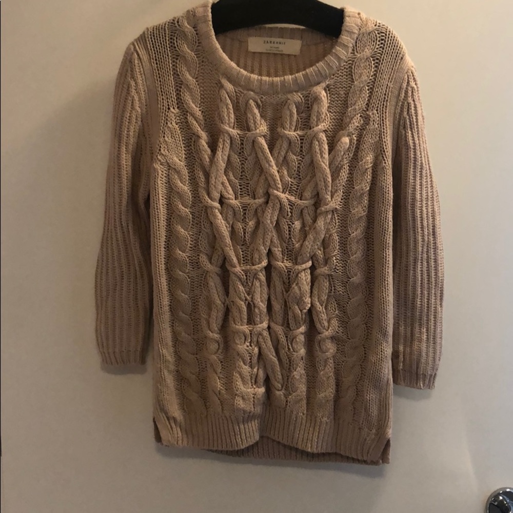 Zara cable knit sweater